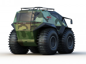 Concept of a floating all-terrain vehicle 3D Model