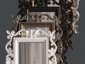 mirror in classic style 3d print model 3D Model