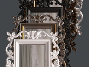 mirror in classic style 3d print model 3D Model