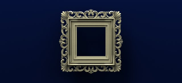 mirror in classic style 3D Модель .c4d .max .obj .3ds .fbx .stl .blend 