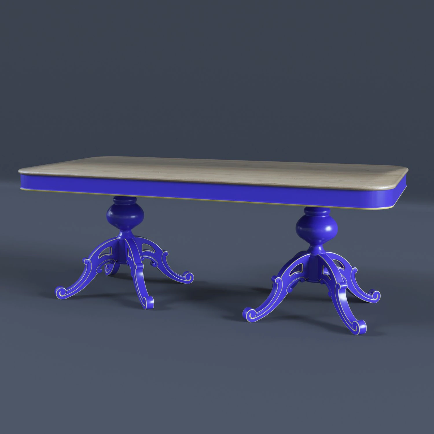 antique table in classic style 3d print model 3D Model .c4d .max .obj .3ds .fbx .stl .blend 