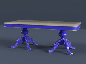 antique table in classic style 3d print model Model 3D