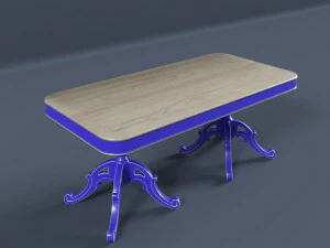 antique table in classic style 3d print model 3D Model