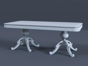 antique table in classic style 3d print model 3D Model