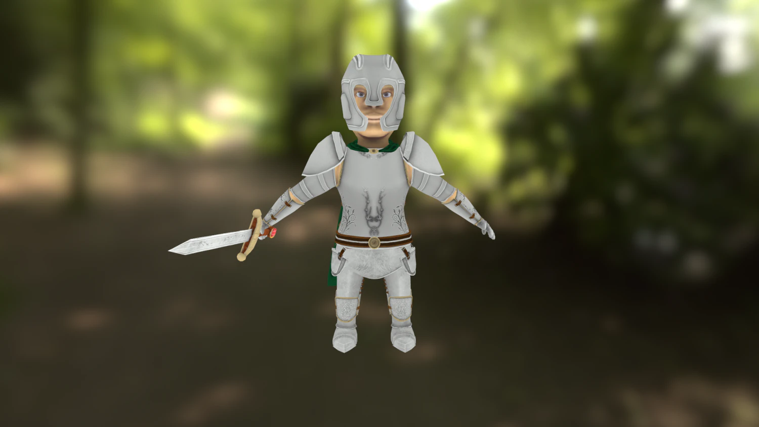 small knight 3D Model .c4d .max .obj .3ds .fbx .stl .blend 