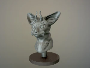 popiersie kota Model 3D