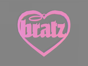 Bratz earring in the shape of a heart movie Modelo de Impressão 3D