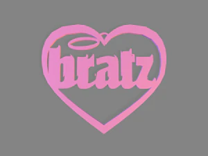 Orecchino Bratz a forma di film di cuori Modello di stampa 3D