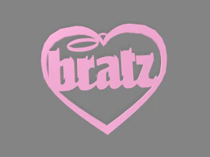 Orecchino Bratz a forma di film di cuori Modello di stampa 3D