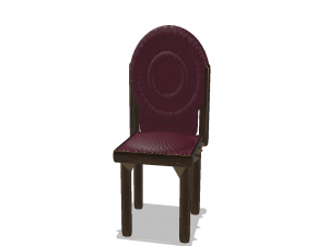 chair with studs Model 3D