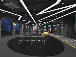int&eacute;rieur de salle de sport Modèle 3D