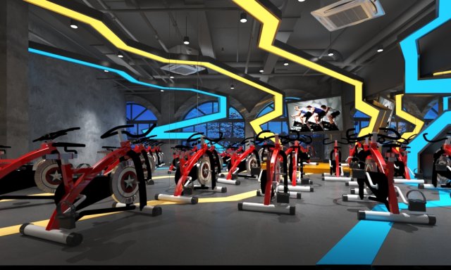 gym interior 3D Model .c4d .max .obj .3ds .fbx .stl .blend 