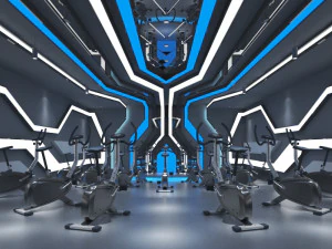 інтер'єр спортзалу 3D Модель