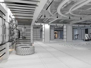 інтер'єр спортзалу 3D Модель