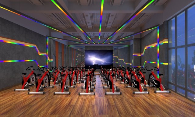 gym interior 3D Model .c4d .max .obj .3ds .fbx .stl .blend 
