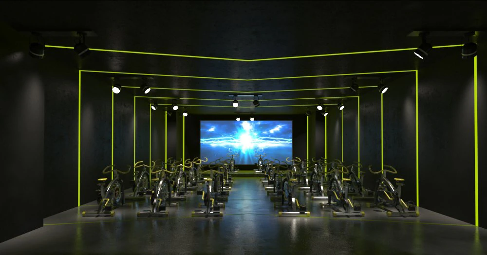 Innenraum des Fitnessstudios 3D Modell .c4d .max .obj .3ds .fbx .stl .blend 