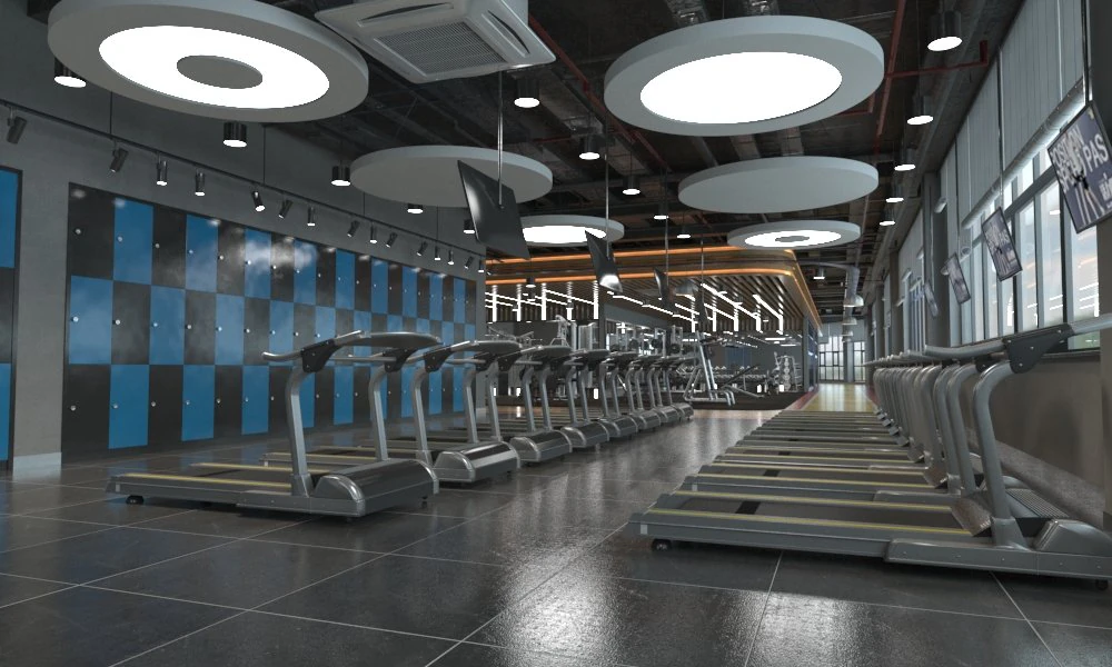 interior do gin&aacute;sio Modelo 3D .c4d .max .obj .3ds .fbx .stl .blend 