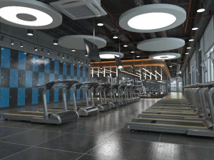 інтер'єр спортзалу 3D Модель