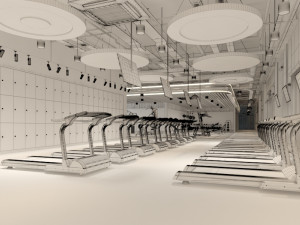 gym interior Modelo 3D