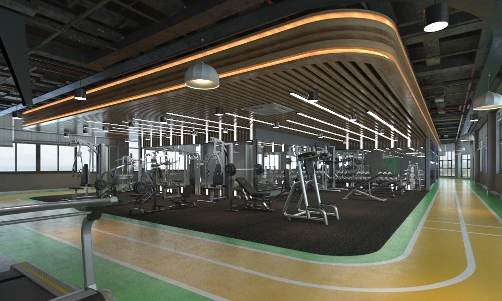 interior do gin&aacute;sio Modelo 3D .c4d .max .obj .3ds .fbx .stl .blend 