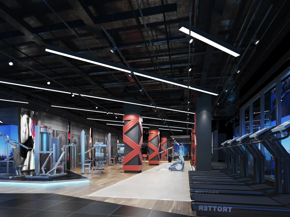 Innenraum des Fitnessstudios 3D Modell .c4d .max .obj .3ds .fbx .stl .blend 