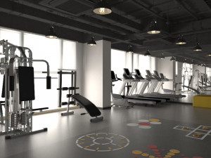 gym interior Model 3D
