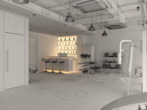 gym interior Model 3D
