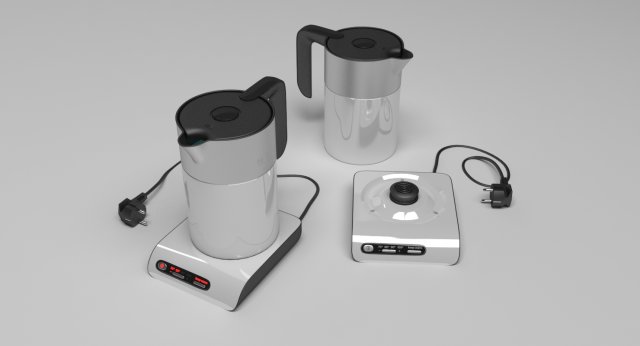 electric kettle Modelo 3D .c4d .max .obj .3ds .fbx .stl .blend 