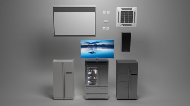 household appliances 3D 모델 .c4d .max .obj .3ds .fbx .stl .blend 