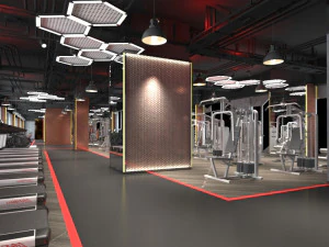 інтер'єр спортзалу 3D Модель