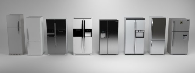 fridge pack 3D Model .c4d .max .obj .3ds .fbx .stl .blend