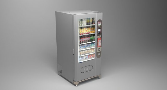 vending machine 3D Модель .c4d .max .obj .3ds .fbx .stl .blend 