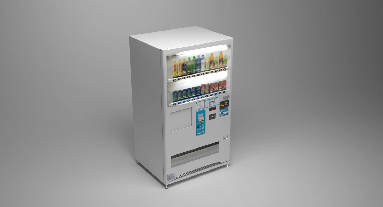 vending machine 3D Model .c4d .max .obj .3ds .fbx .stl .blend 