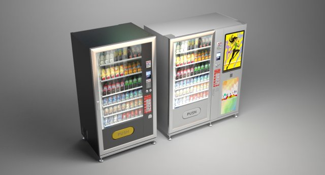 vending machine 3D मॉडल .c4d .max .obj .3ds .fbx .stl .blend 