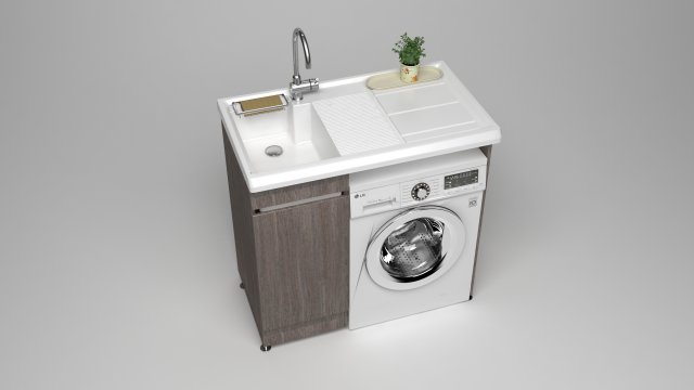 washing machine 3D Model .c4d .max .obj .3ds .fbx .stl .blend 