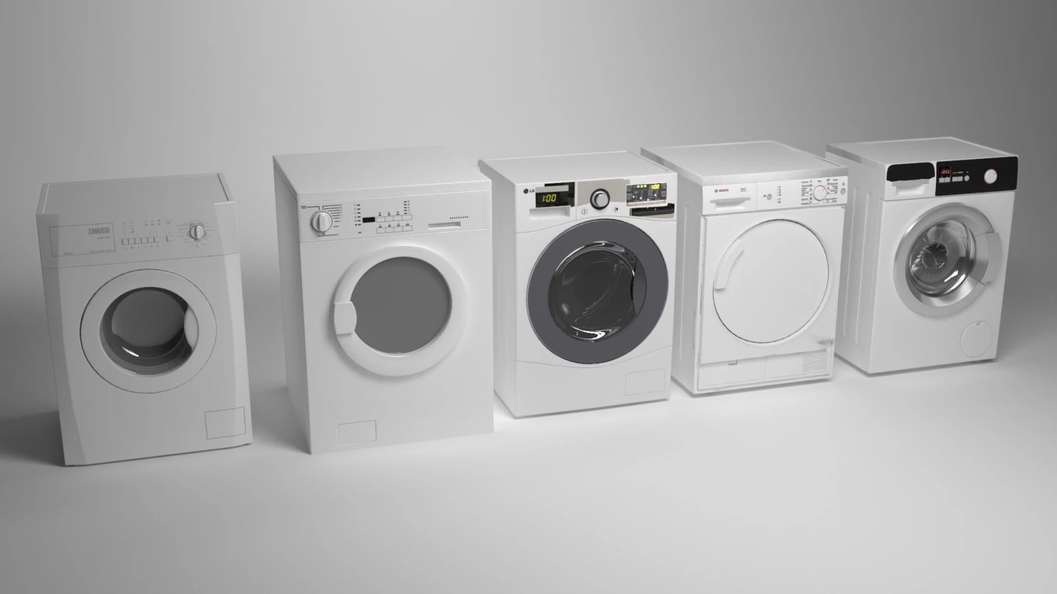 Waschmaschinenpaket 3D Modell .c4d .max .obj .3ds .fbx .stl .blend 