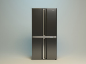 double door fridge Modello 3D