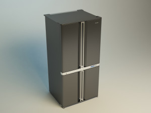 double door fridge Modelo 3D