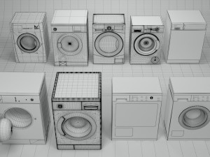 washing machine pack 3D-Modell