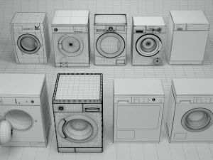 Waschmaschinenpaket 3D Modell