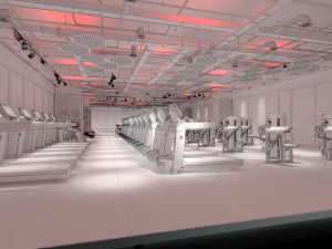int&eacute;rieur de salle de sport Modèle 3D