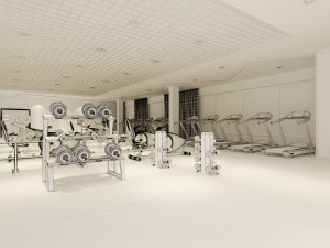 gym interior Modelo 3D