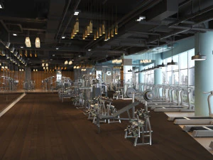 интерьер спортзала 3D Модель