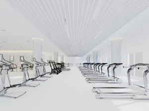 interno della palestra Modello 3D