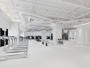gym interior Modelo 3D