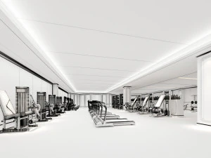 int&eacute;rieur de salle de sport Modèle 3D