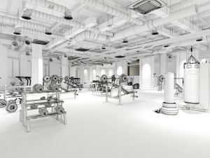 gym interior 3D Model