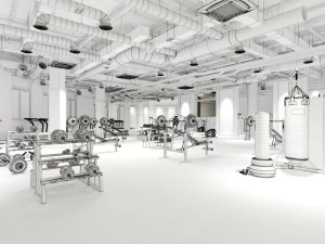 gym interior 3D Model
