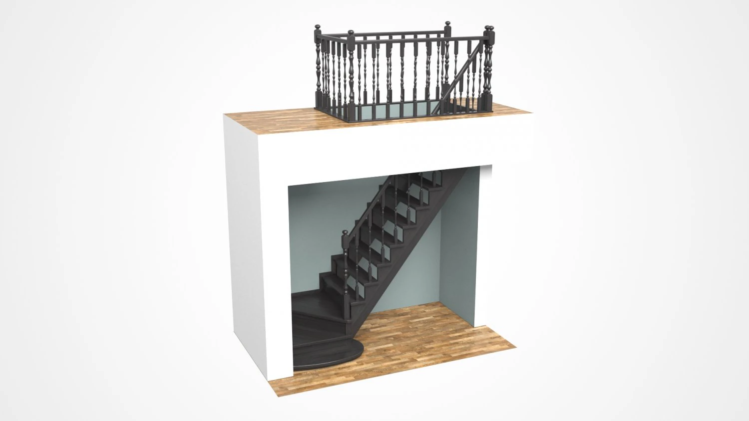 stair 3D Model .c4d .max .obj .3ds .fbx .stl .blend