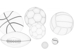 sport balls 3D Model